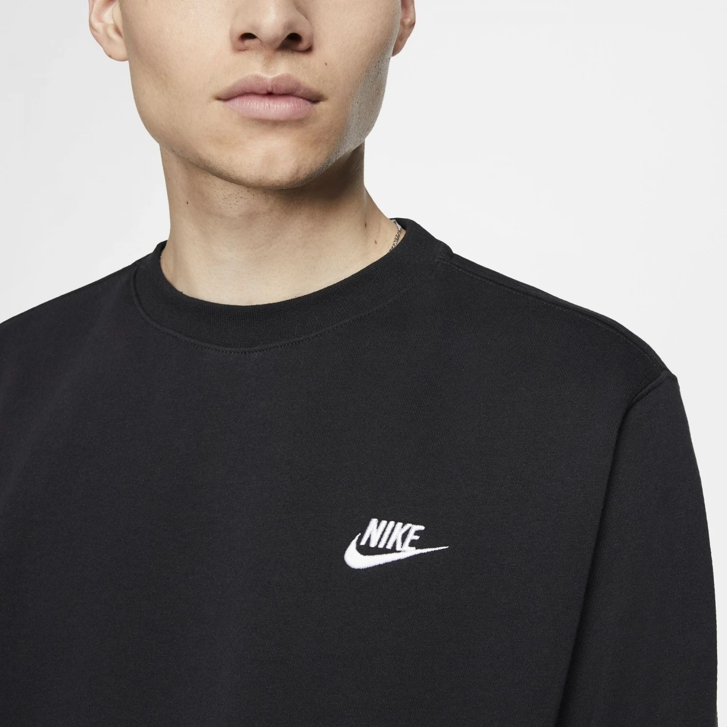 Nike Sportswear Club Crew Herren Sweatshirt Schwarz – Bild 4