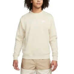 Nike Sportswear Club Crew Herren Rundhalspullover Naturweiß