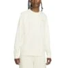 Nike Sportswear Club French Terry Crew Herren Sweatshirt Creme Weiß