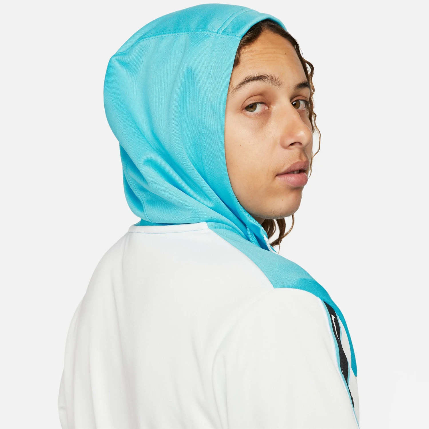 Nike Sportswear Repeat Zip Hoodie Herren Sweatjacke Weiß Blau – Bild 6