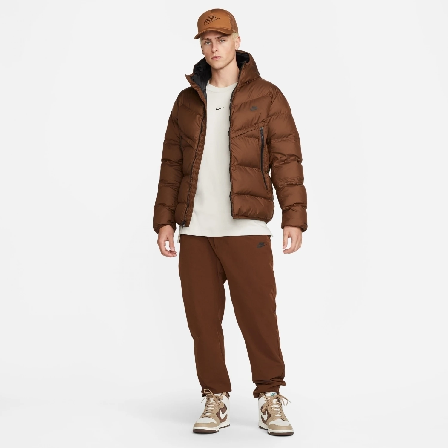 Nike Sportswear Storm-FIT Windrunner Jacket Herren Winterjacke Braun – Bild 7