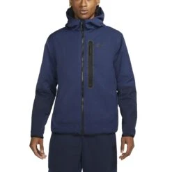 Nike Sportswear Tech Essentials Repel Hooded Jacket Herren Kapuzenjacke Dunkelblau Schwarz