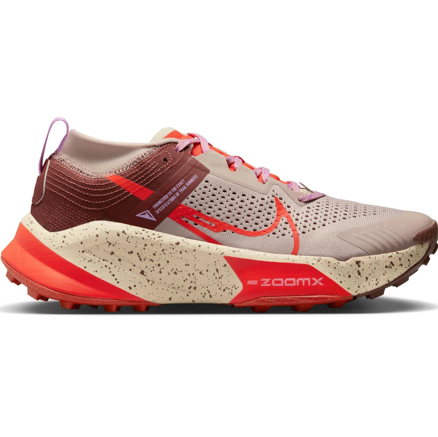 Nike ZoomX Zegama Herren Trail-Runningschuhe Rot Beige