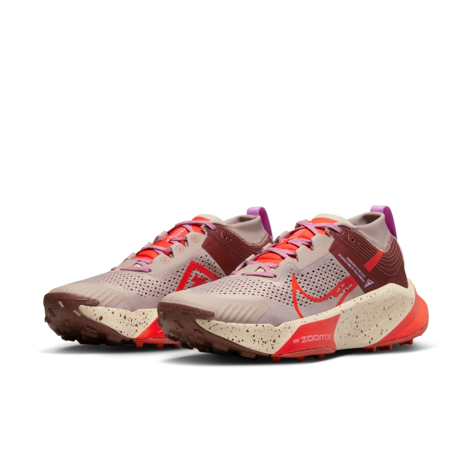 Nike ZoomX Zegama Herren Trail-Runningschuhe Rot Beige – Bild 2