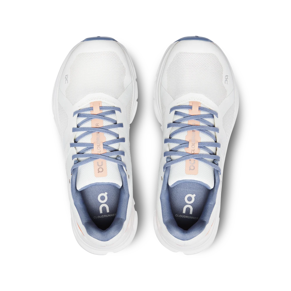 ON Running Cloudrunner 4 Damen Laufschuhe Stabil Weiß Hellblau Orange – Bild 5