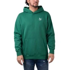 Puma Classics Relaxed Hoodie Herren Kapuzenpullover Dunkelgrün