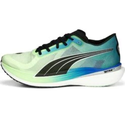 Puma Deviate Nitro Elite 2 Herren Wettkampf Laufschuhe Grün Blau
