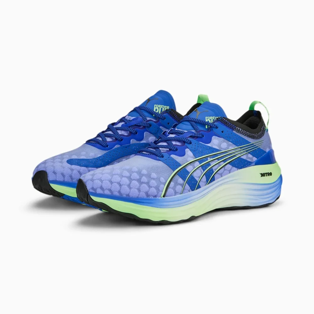 Puma ForeverRun Nitro Herren Laufschuhe Stabil Blau Gelb – Bild 2