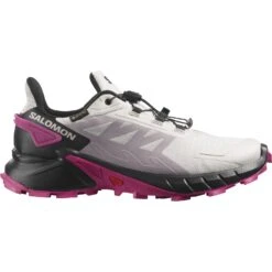 Salomon Supercross 4 GTX Damen Trail-Runningschuhe Grau Pink