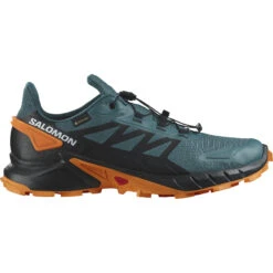 Salomon Supercross 4 GTX Herren Outdoorschuh Türkis Orange Schwarz