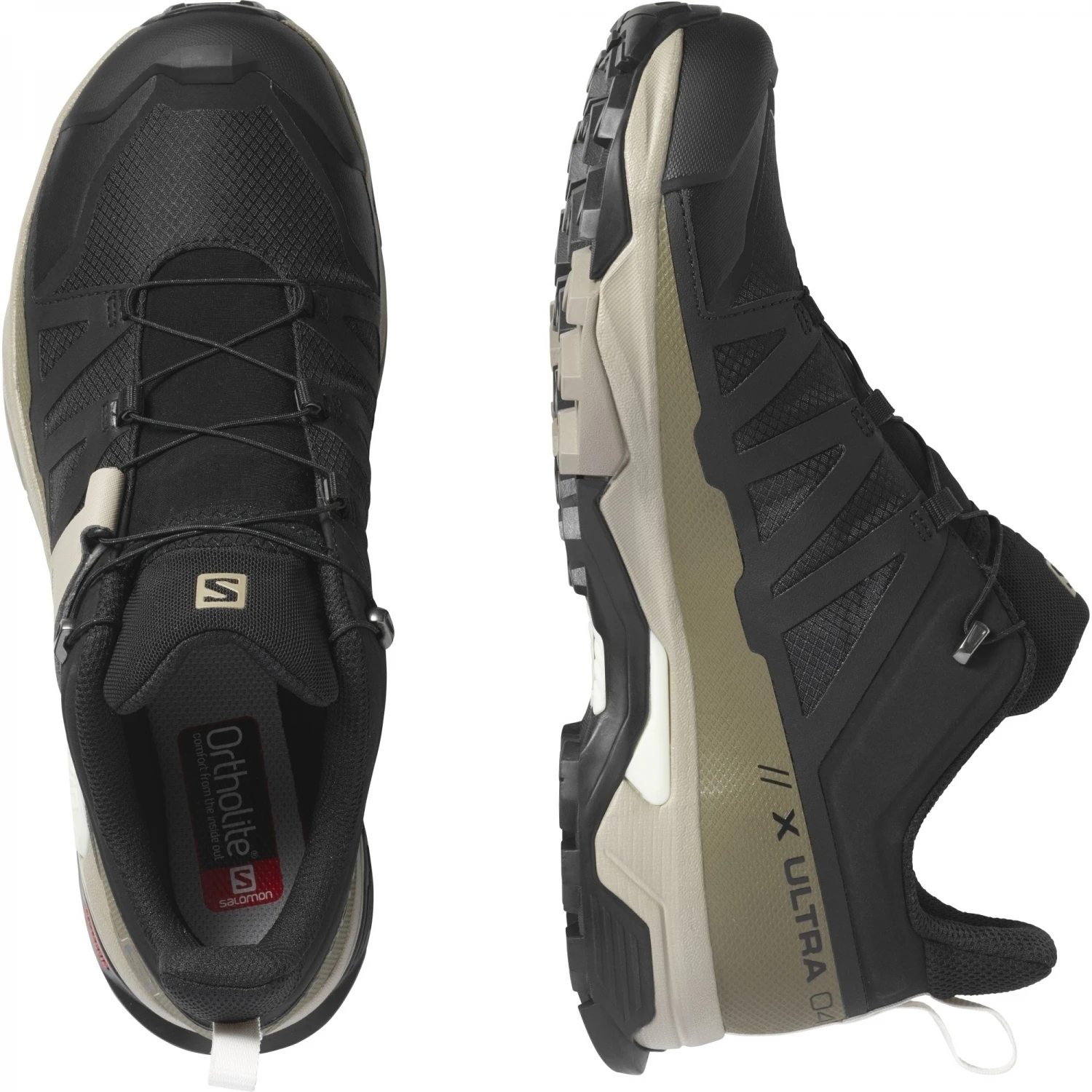 Salomon X ULTRA 4 GTX Herren Outdoorschuhe Schwarz Khaki – Bild 3
