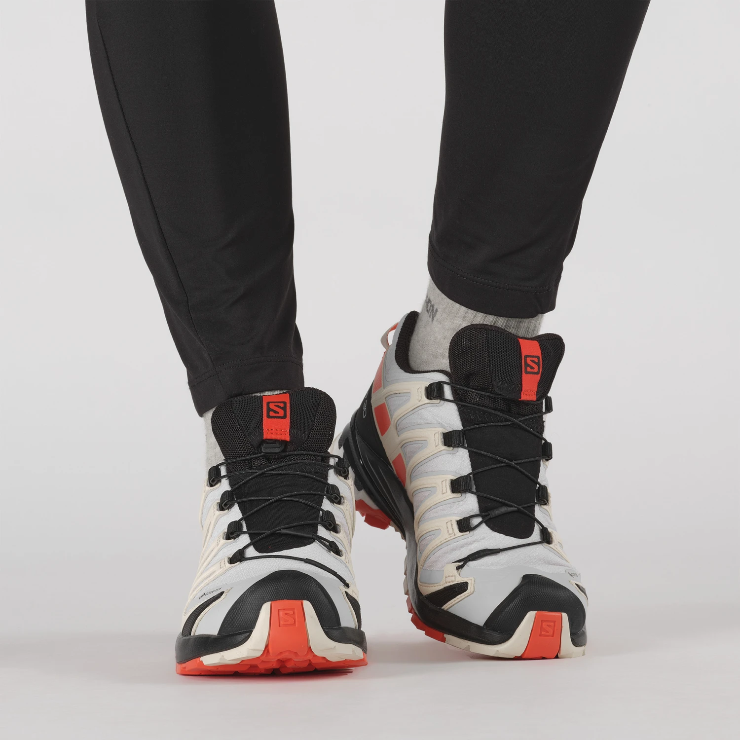 Salomon XA PRO 3D V8 GTX Damen Trail-Runningschuhe Weiß Beige Orange – Bild 3