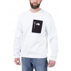 The North Face Tech Crew Herren Pullover Weiß Schwarz