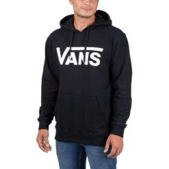 Vans Classic Hoodie Herren Kapuzenpullover Schwarz